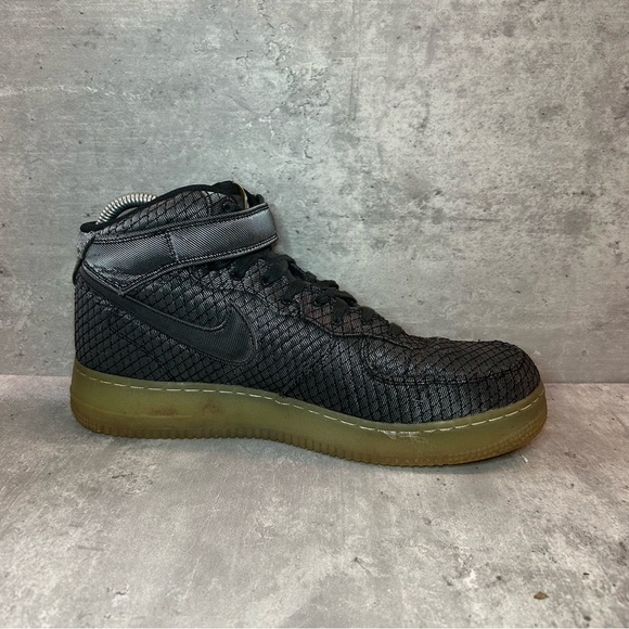 Nike Air Force 1 '07 Mid LV8' Sneakers Mens sz 10.5 - black - Picture 3 of 6
